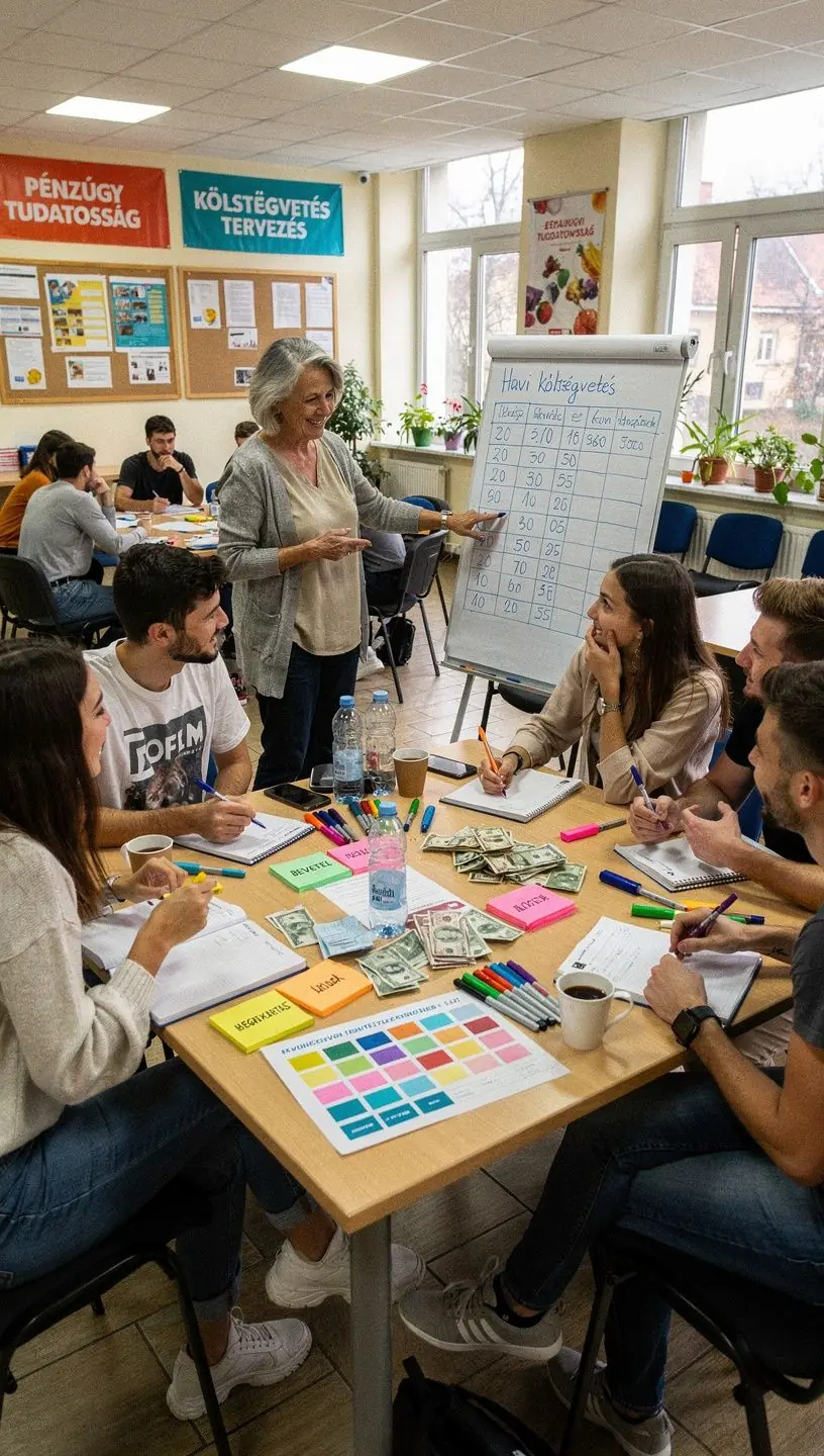 Pénzügyi kezdőcsomag tartalma: jegyzetfüzet, toll és útmutató könyv